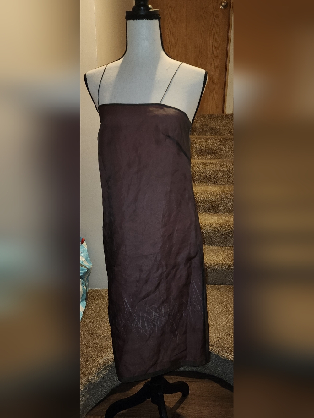 Banana Republic Silk Brown Slip Dress with Spaghetti Straps 6